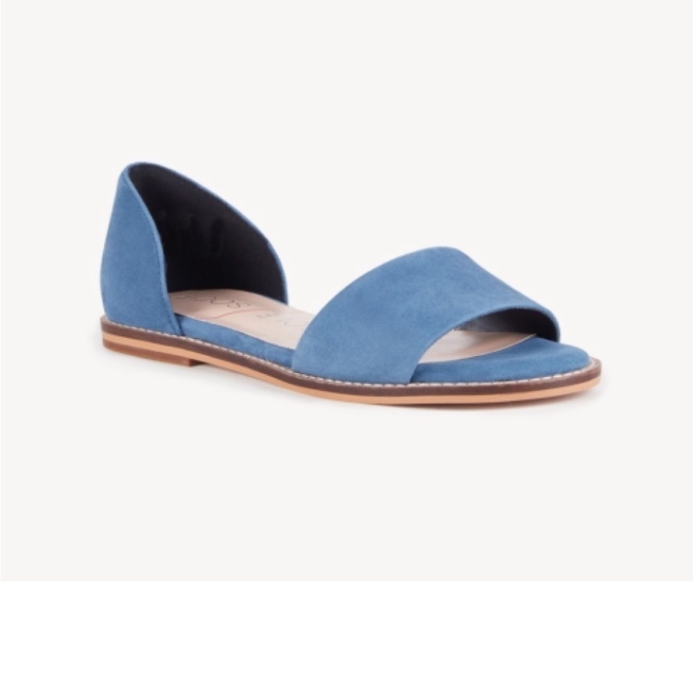 Sole Society Harlow Vista Blue Flat Sandal